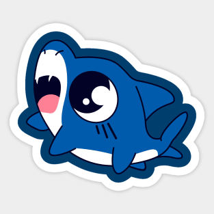 Blue Baby Shark Sticker